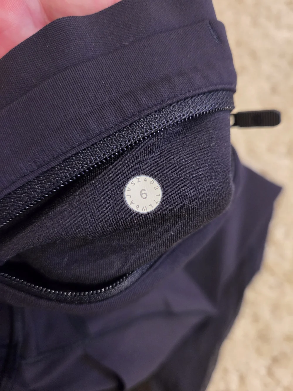 Lululemon Pace Perfect 7/8 Tight Size 6 In Midnight Navy